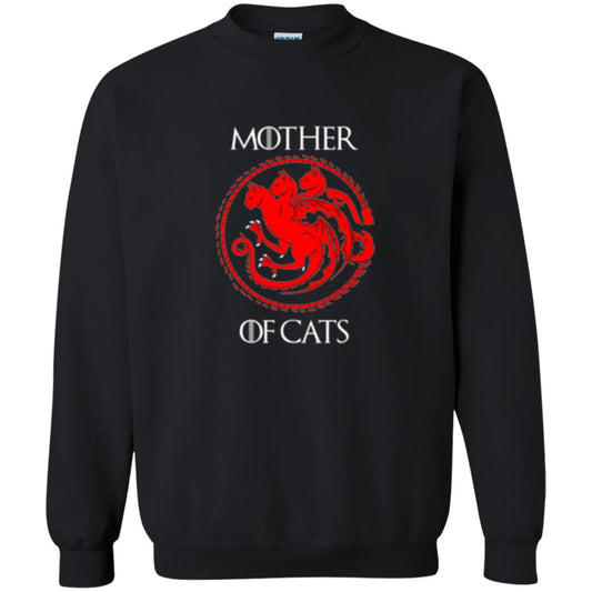 Cat Lovers T-shirt Mother Of Cat Black