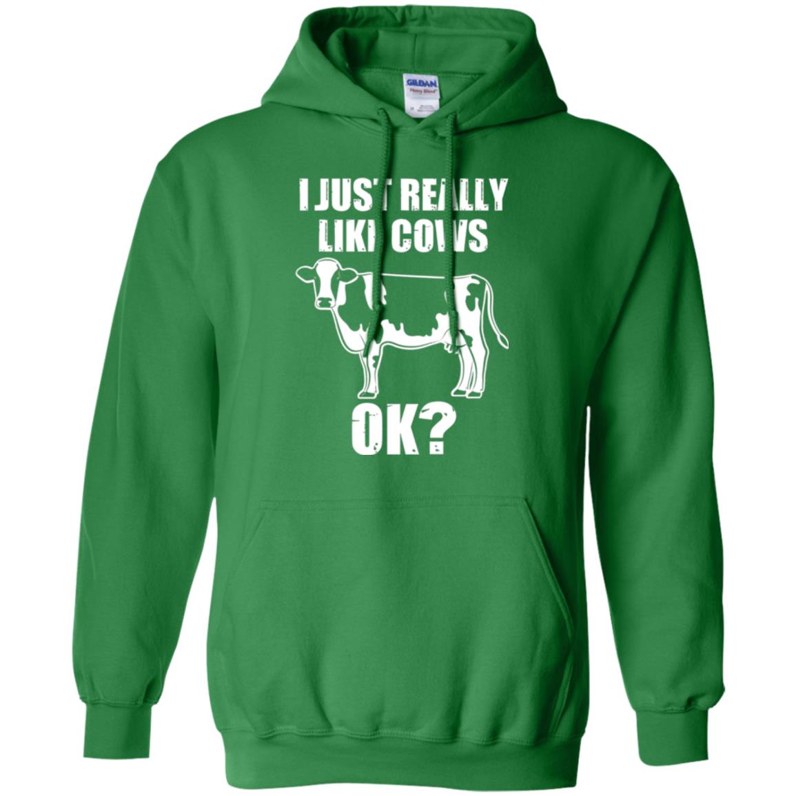 Cow Lovers T-shirt I Just Really Like Cows Ok Irish Green