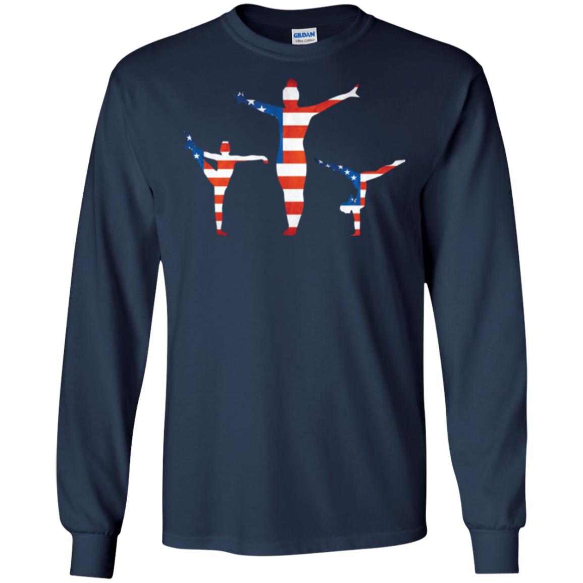 Gymastic T-shirt American Flag Navy