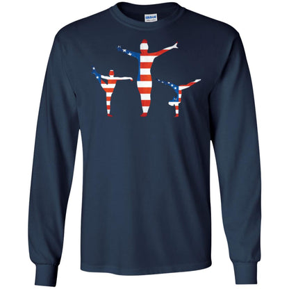 Gymastic T-shirt American Flag Navy