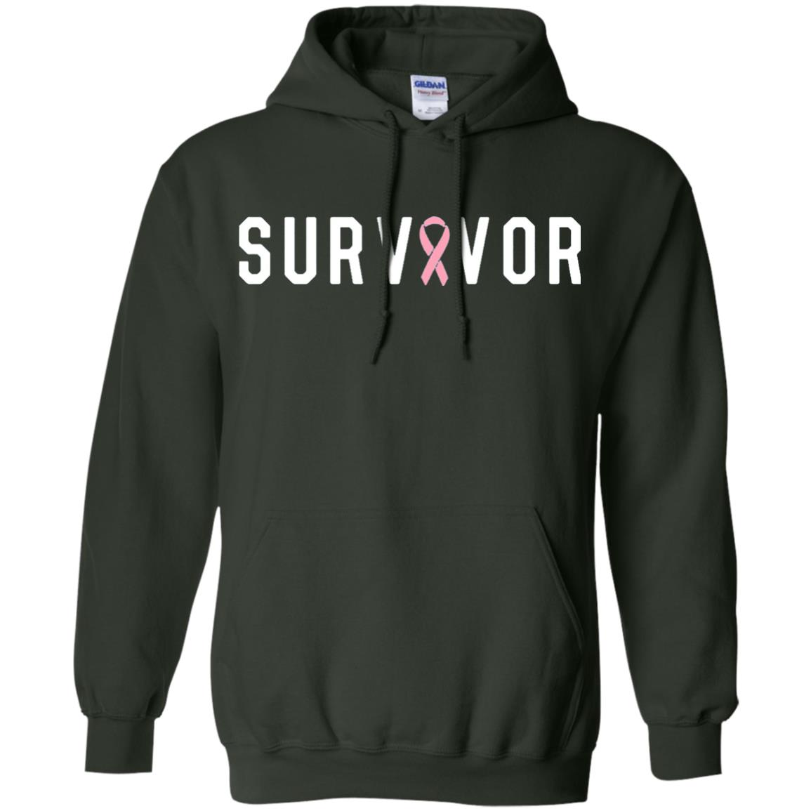 Breast Cancer Survivor We Did It T-shirt Pink Ribbon Forest Green