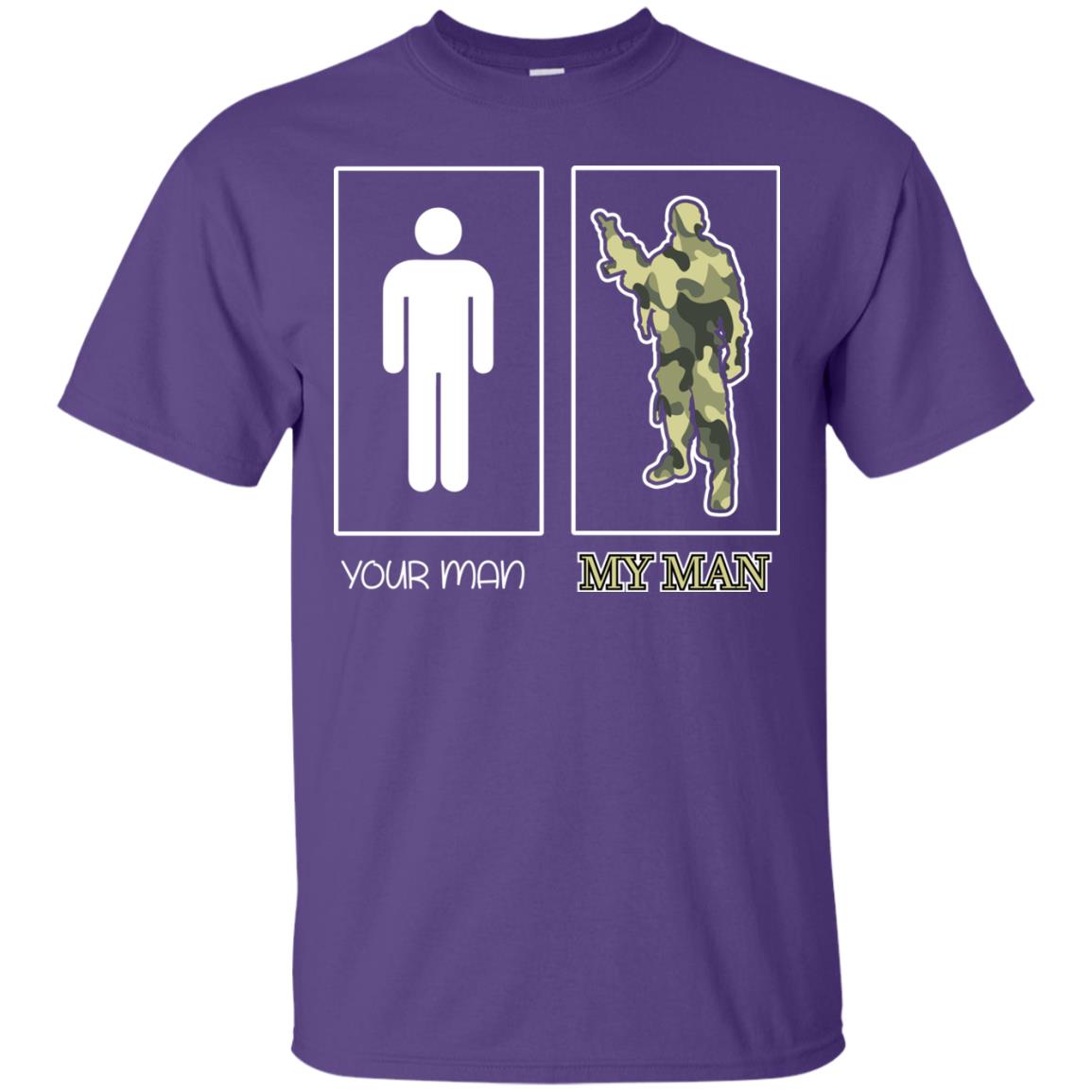 Your Man My Man Military Shirt Purple