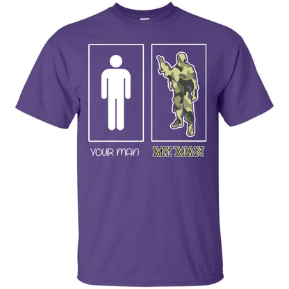 Your Man My Man Military Shirt Purple