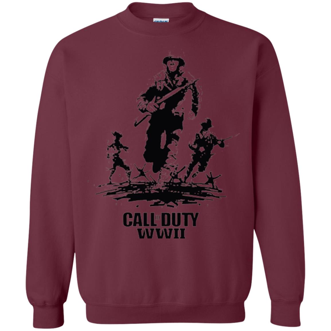 Military T-shirt Call Of Duty Wwi Maroon