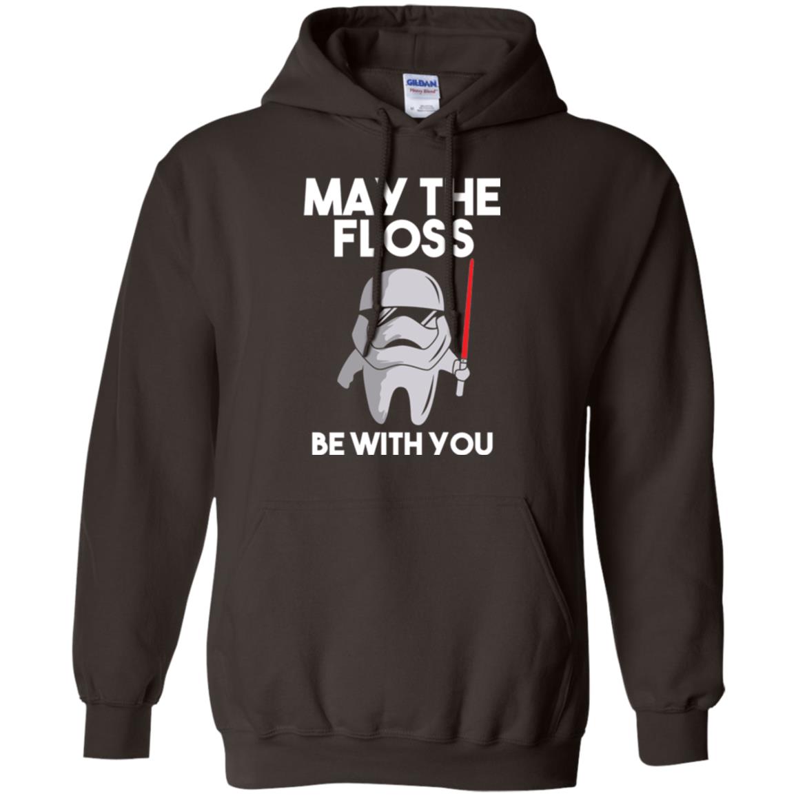 Dentist T-shirt May The Floss Be With You T-shirt Dark Chocolate