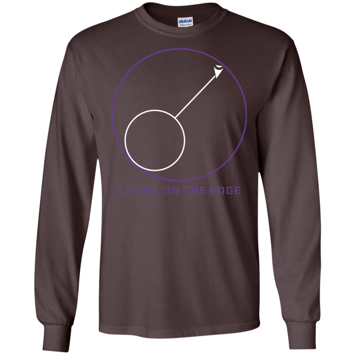 Gamer T-shirt Living On The Edge Run From The Storm Dark Chocolate