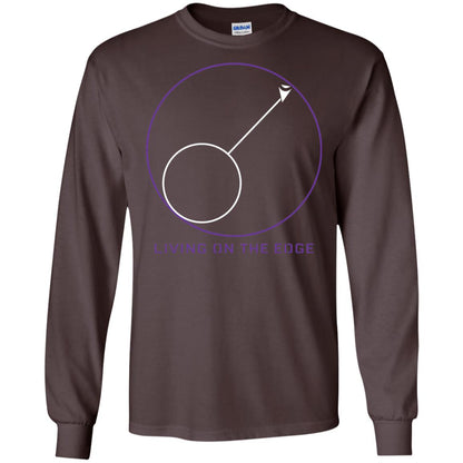 Gamer T-shirt Living On The Edge Run From The Storm Dark Chocolate