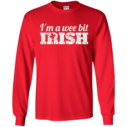I_m Wee Bit Irish Funny Irish Heritage St Paddy_s Day T-shirt Red