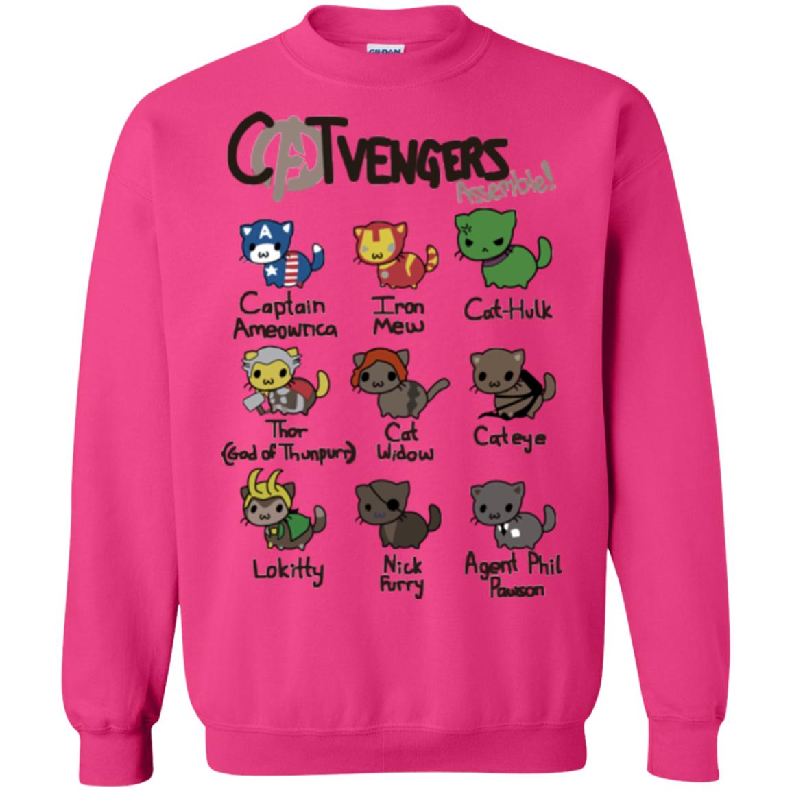 Catvengers Cat Lover Shirt Heliconia