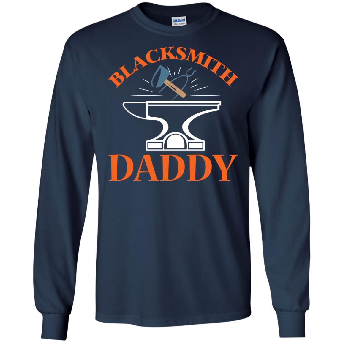 Blacksmith Daddy Happy Father's Day Shirt Navy