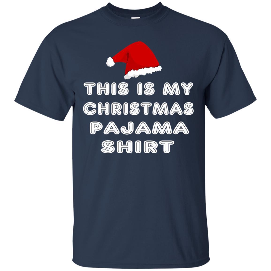 Christmas T-shirt This Is My Christmas Pajama Shirt Navy
