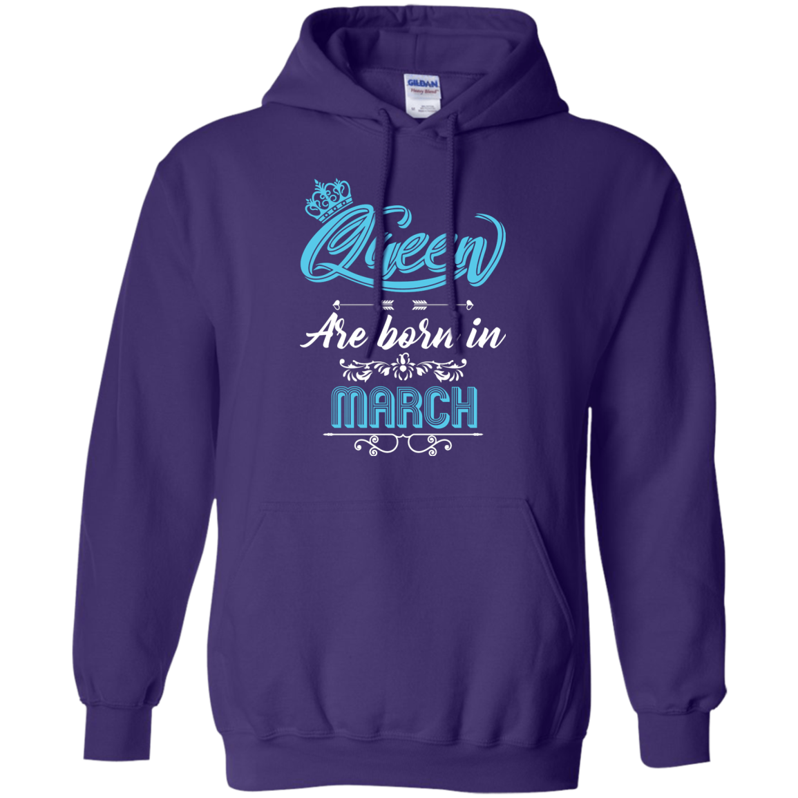Brithday T-Shirt Queen Are Born In March Purple