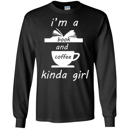 Book Lover T-shirt I'm A Book And Coffee Kinda Girl T-shirt Black