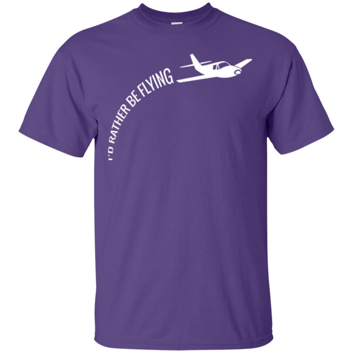 Airplane Pilot T-shirt I'd Rather Be Flying Purple