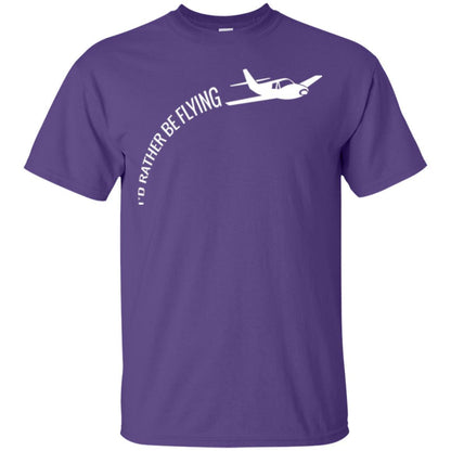 Airplane Pilot T-shirt I'd Rather Be Flying Purple