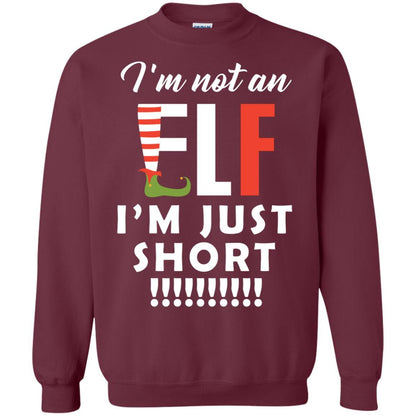 Christmas T-shirt I'm Not An Elf I'm Just Short Maroon