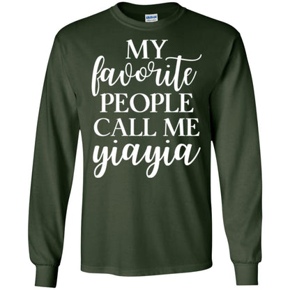 Nana T-shirt My Favorite People Call Me Yiayia