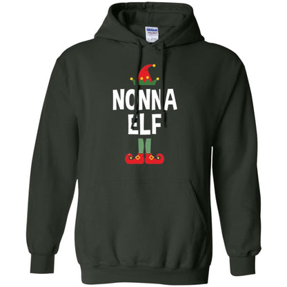 Christmas T-shirt Nonna Elf Christmas Pajamas Forest Green