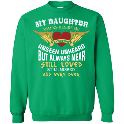 Family T-shirt My Daughter Walks Beside Me Everyday Irish Green