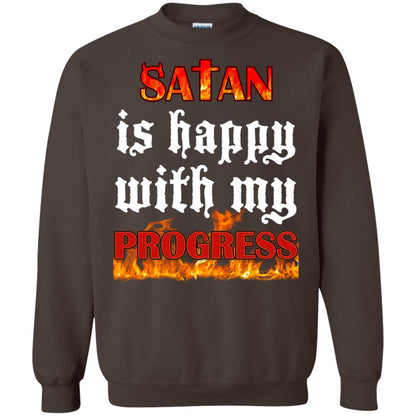 Santa Is Happy With My Progress Shirt Dark Chocolate