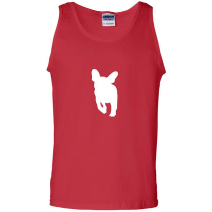 French Bulldog T-shirt White Silhouette Of Puppy Red