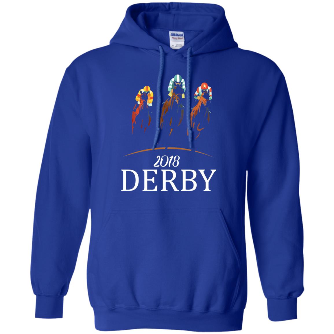 Derby 2018 Jockey Horse Racing T-shirt Royal