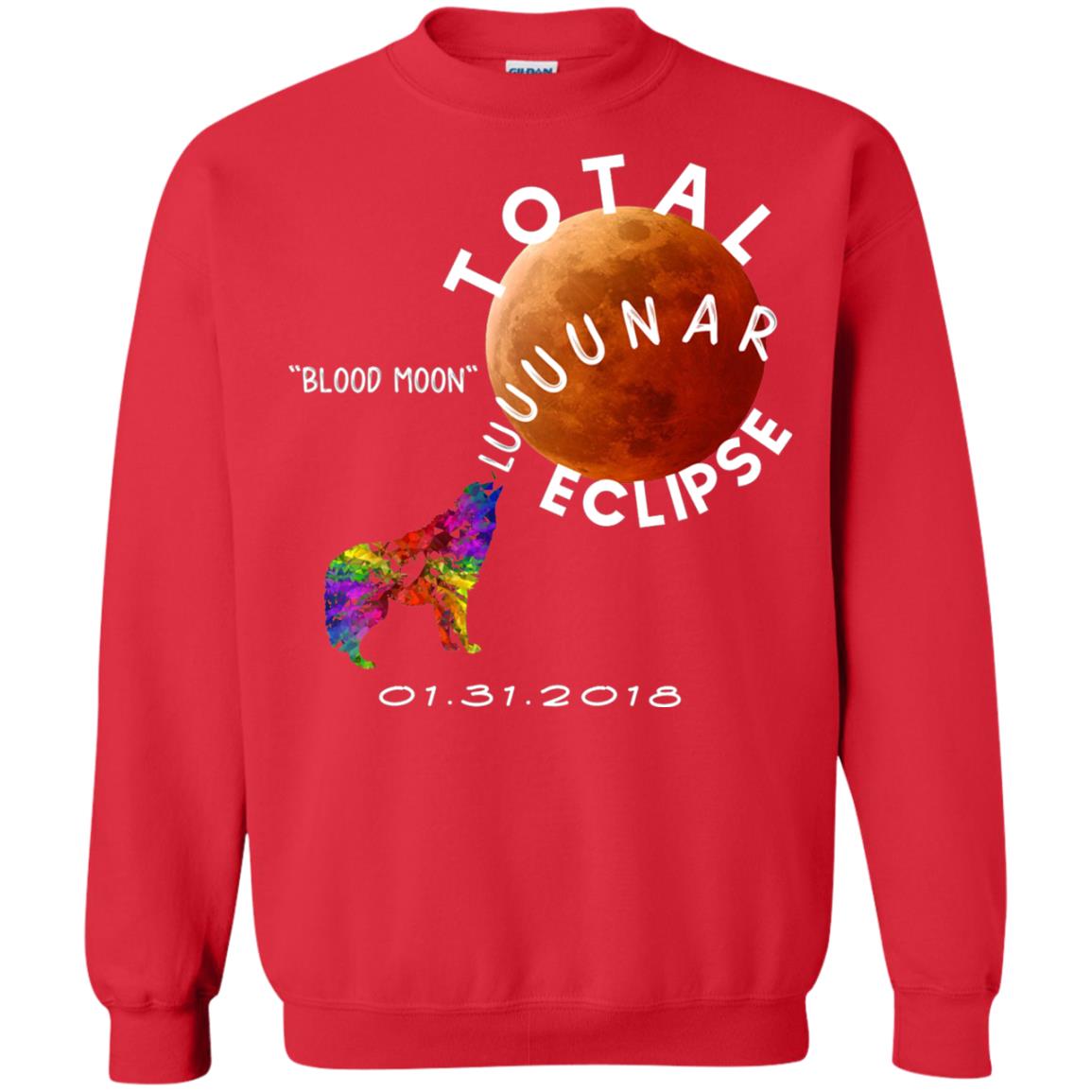 Best Total Lunar Eclipse Shirt 2018 Blood Moon T-shirt Red