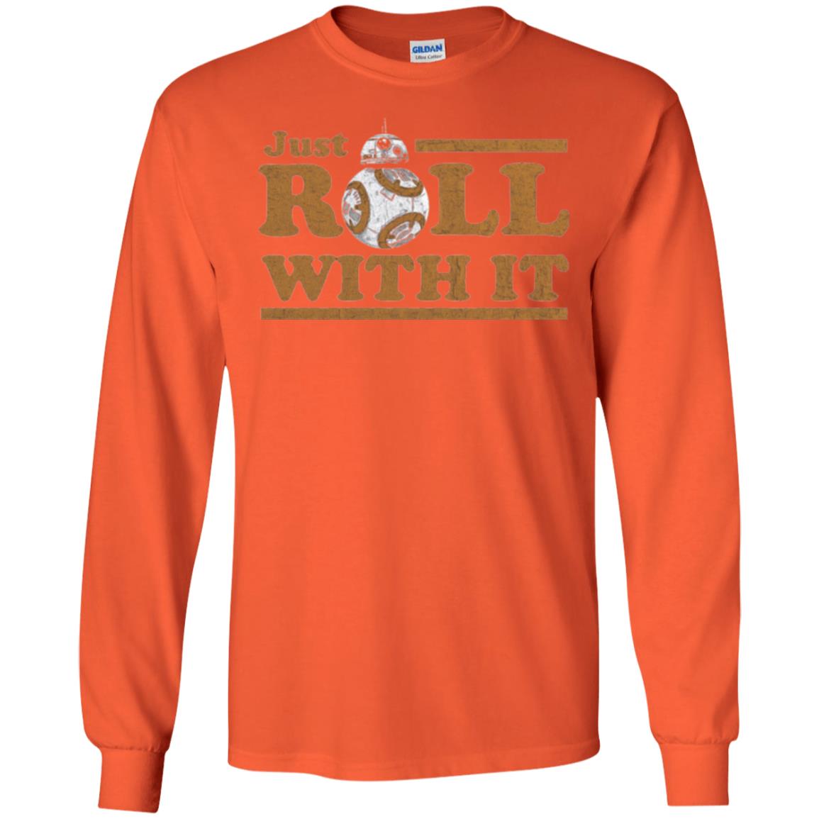Movie T-shirt Just Roll With You Orange