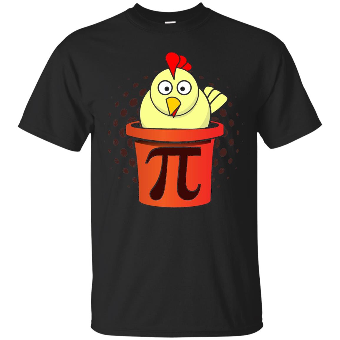 Chicken Pot Pi Funny Math T-shirt Black