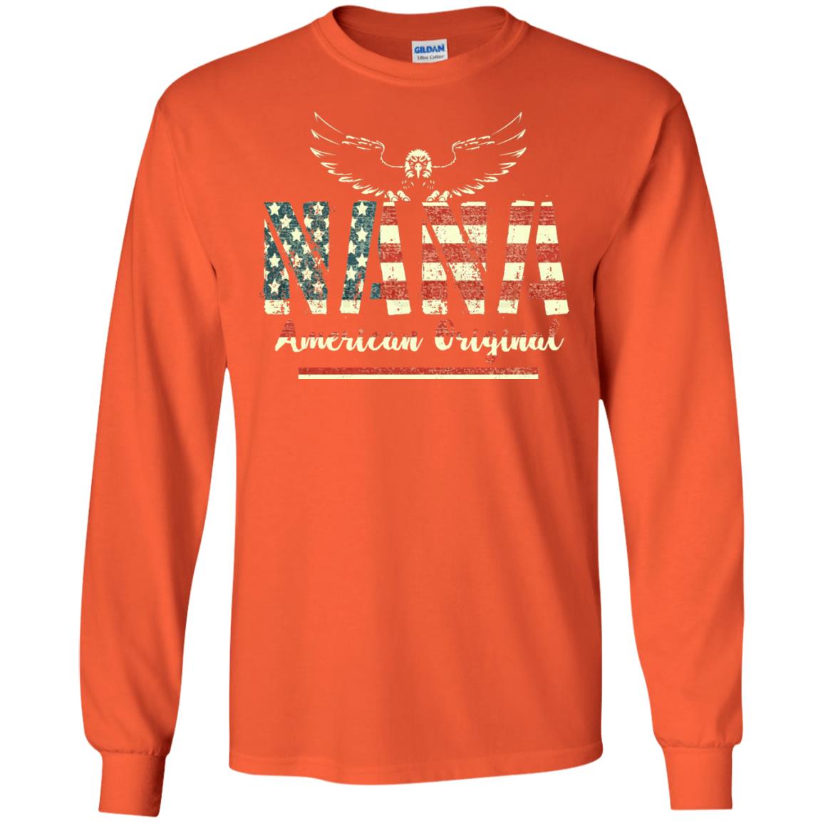 Nana American Original Grandparents T-shirt Orange