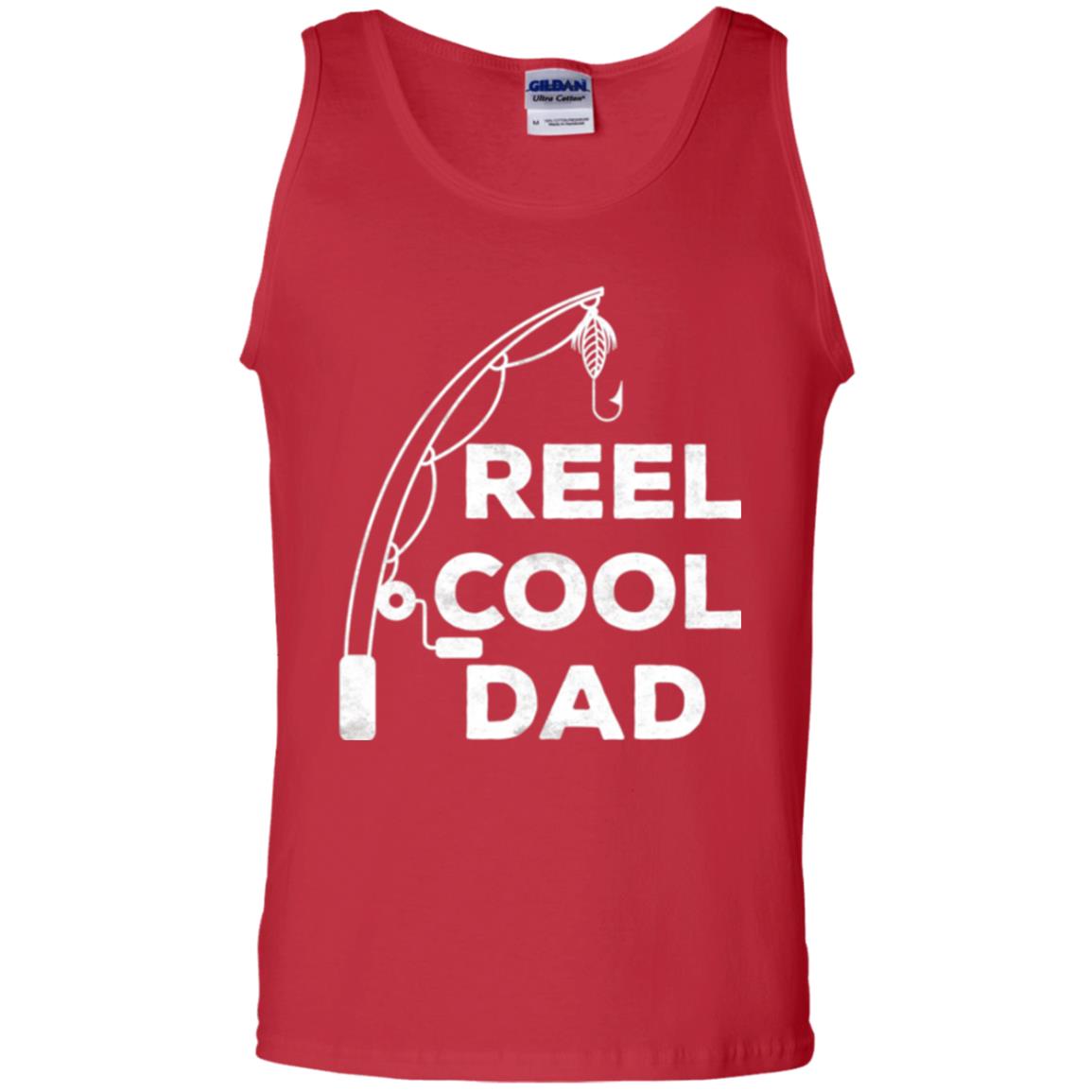 Fisherman T-shirt Reel Cool Dad Red
