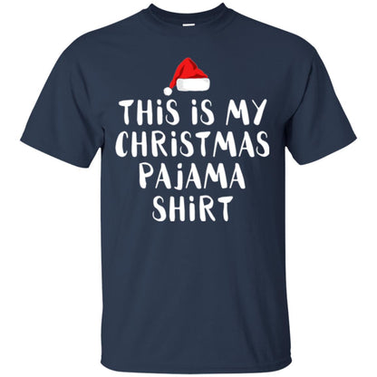 Christmas T-shirt This Is My Christmas Pajama Shirt Navy