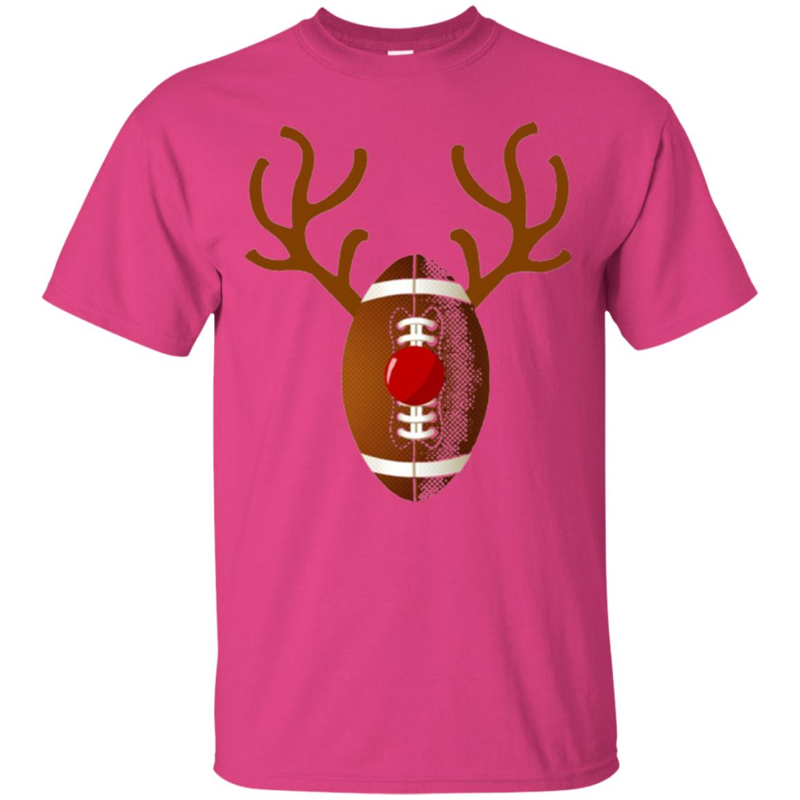 Reindeer Football Christmas T-shirt Heliconia