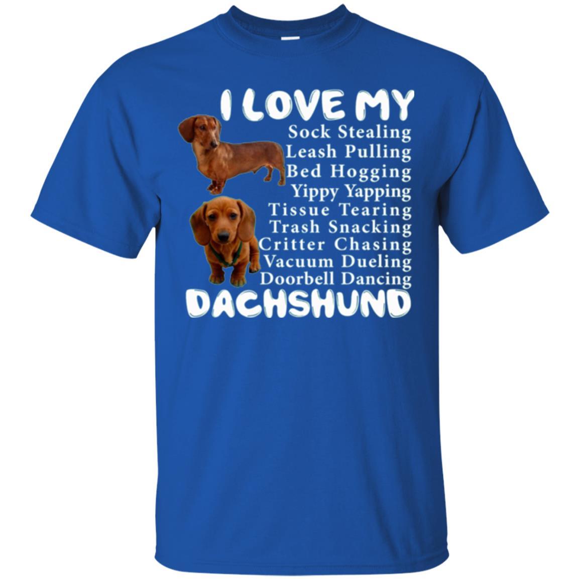 Dachshund T-shirt Sock Stealing Bed Hogging Royal