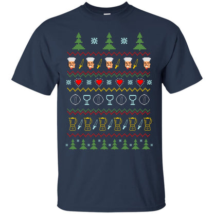 Chef Christmas X-mas Gift Shirt For Cooking Lovers Navy