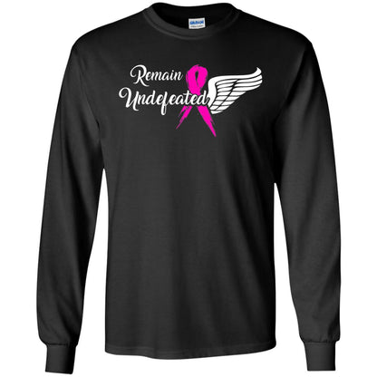 Breast Cancer T-shirt Remain Undefeated Black