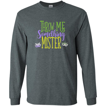Throw Me Something Mister Mardi Gras T-shirt Dark Heather