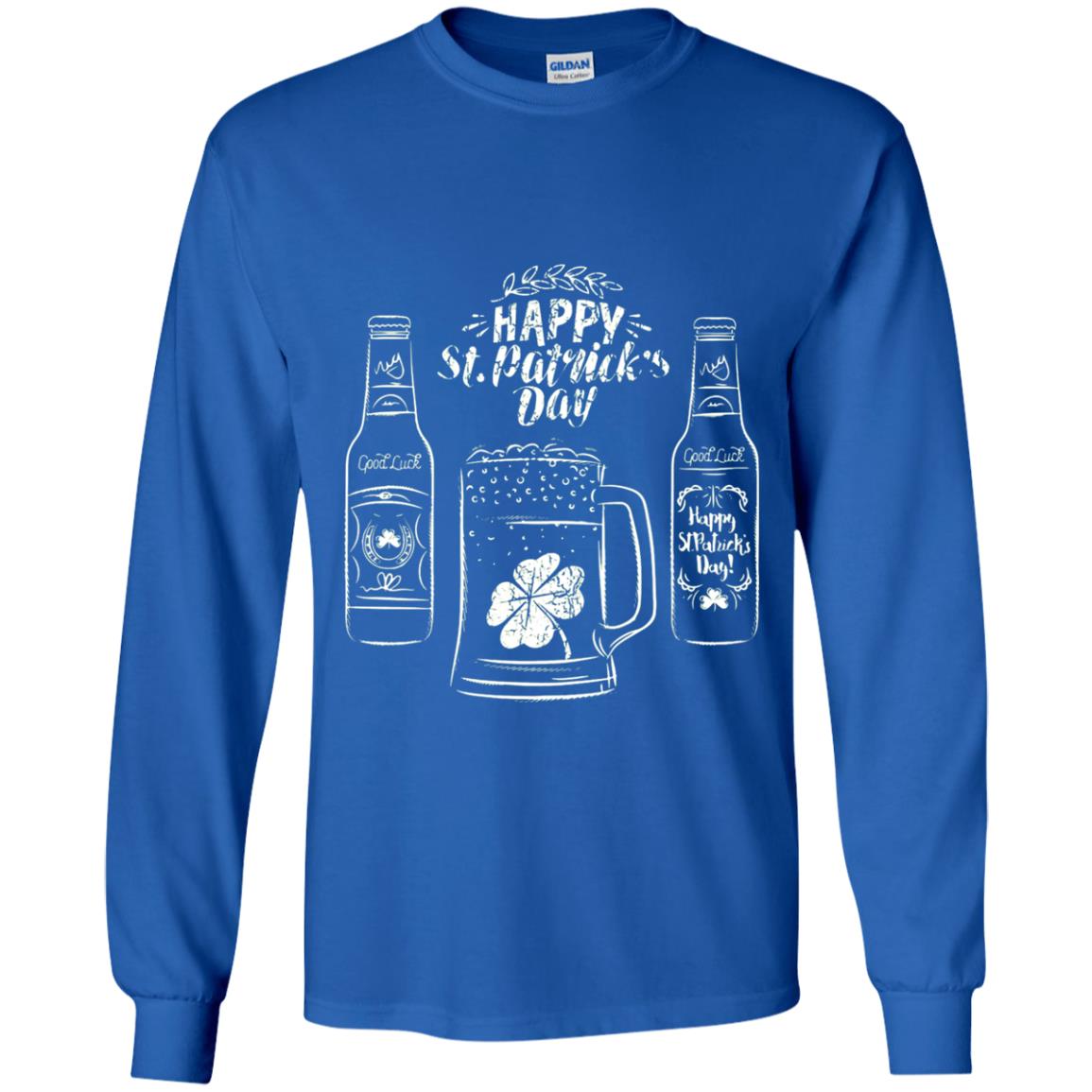 Happy St. Patrick_s Day Drinking Beer St Patrick_s Day T-shirt Royal