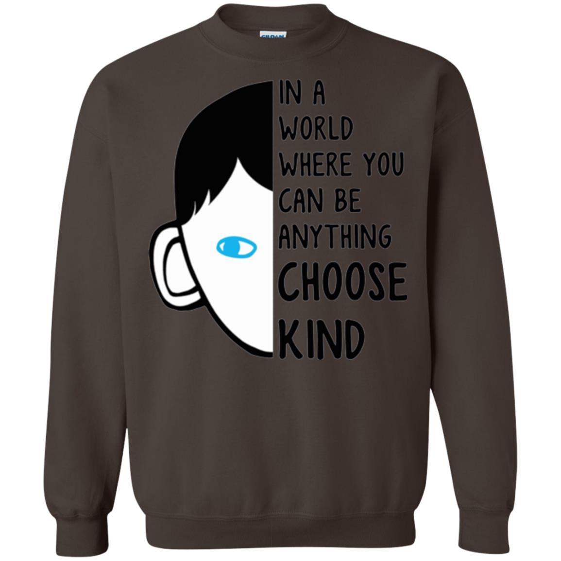 Anti Bullying T-shirt In A World Where You Can Be Anything Choose Kind Dark Chocolate