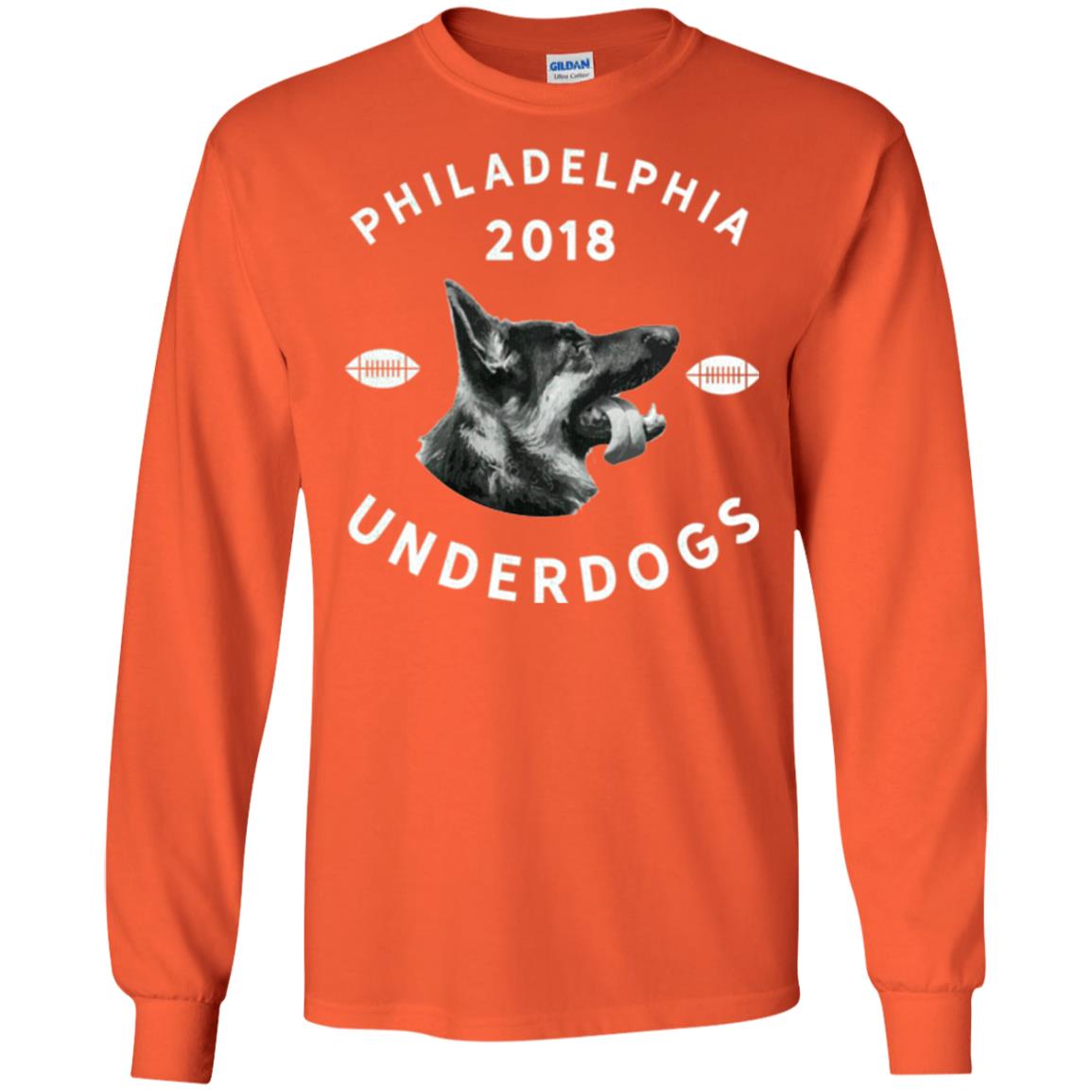 Dog Lover T-shirt Philly Philadelphia Underdogs 2018 Game Day Orange