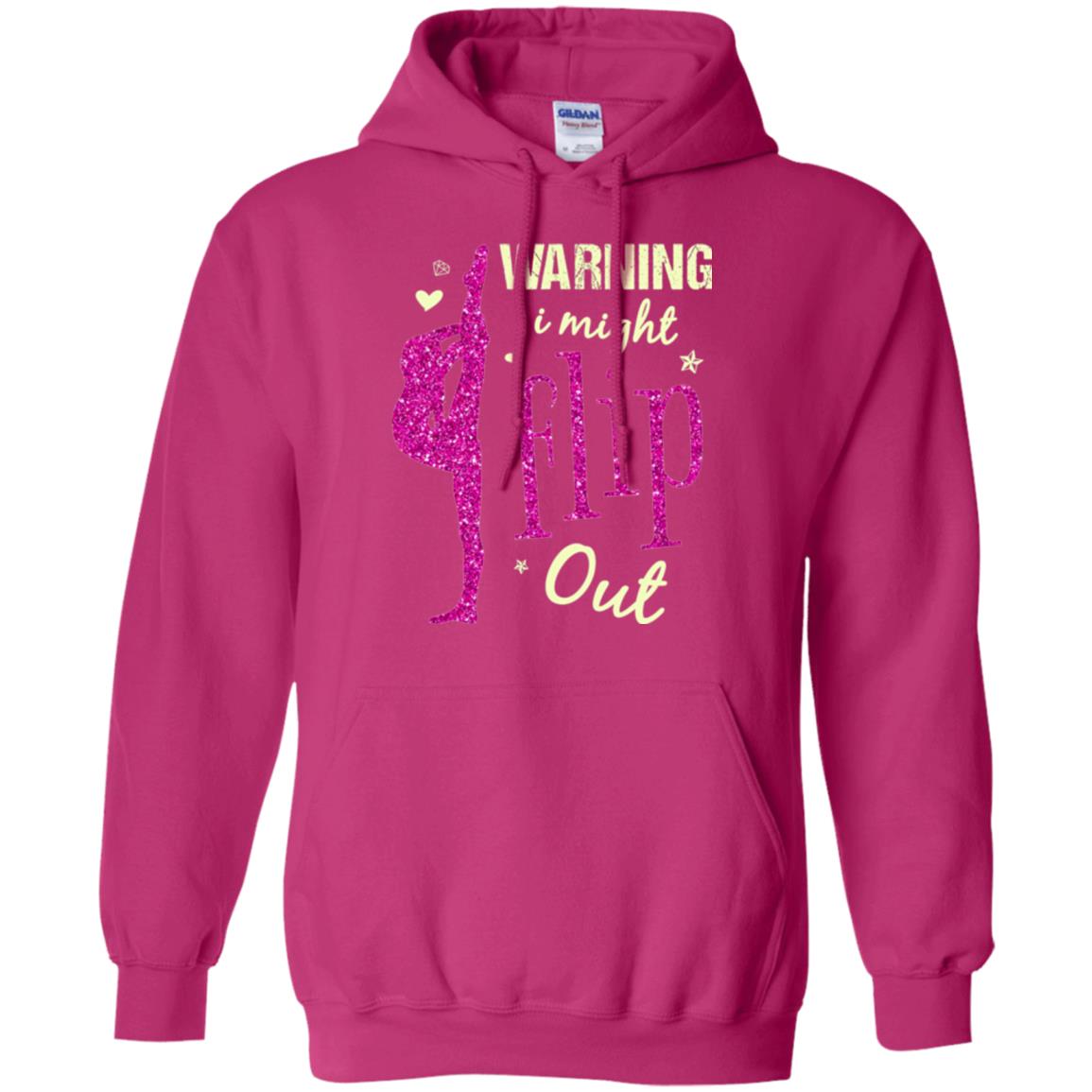 Gymnast T-shirt Warning I Might Flip Out Heliconia