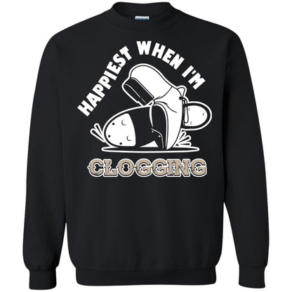 Clogger T-shirt Happiest When I'm Clogging Black