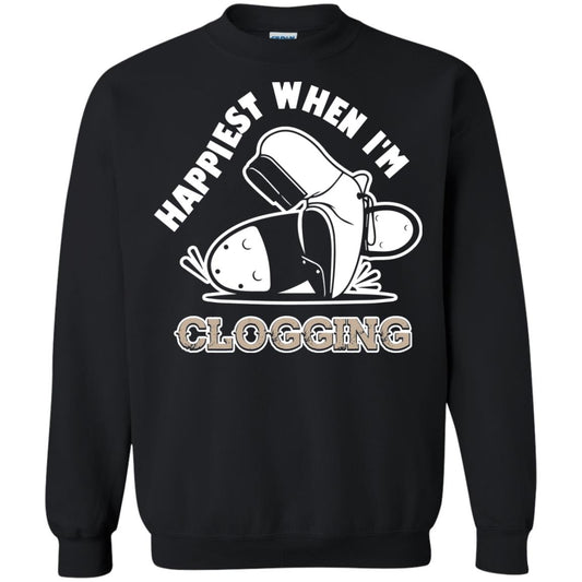 Clogger T-shirt Happiest When I'm Clogging Black