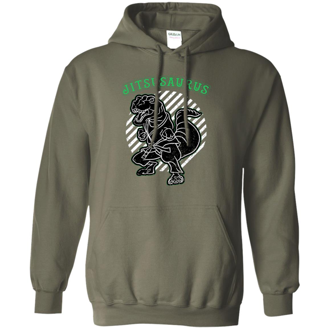 Jitsusaurus Jujutsu Saurus Shirt Military Green