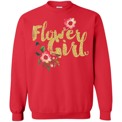 Flower Girl Bridesmaid Wedding Reception T-shirt Red