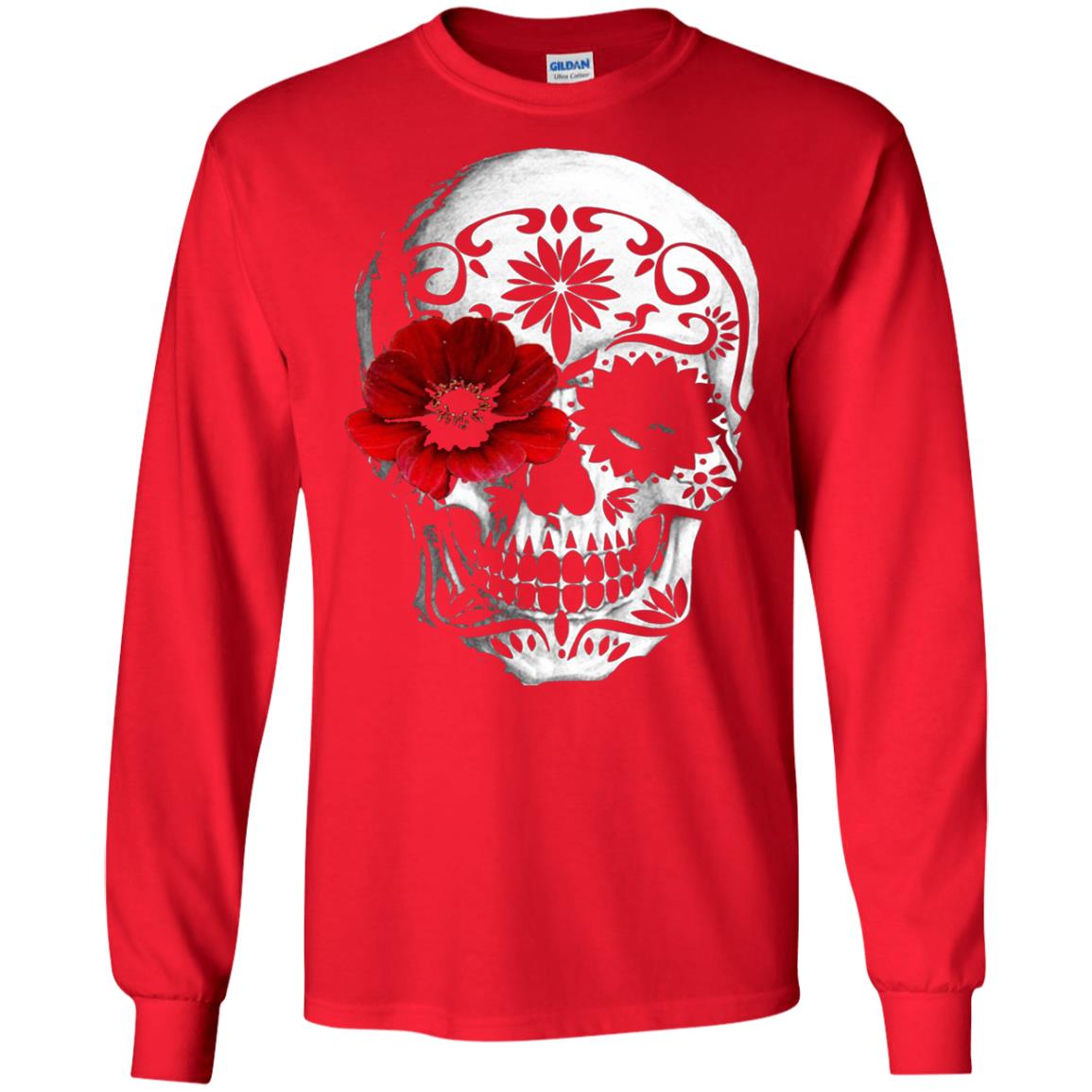 Day Of The Dead Sugar Skull Cinco De Mayo Shirt Red