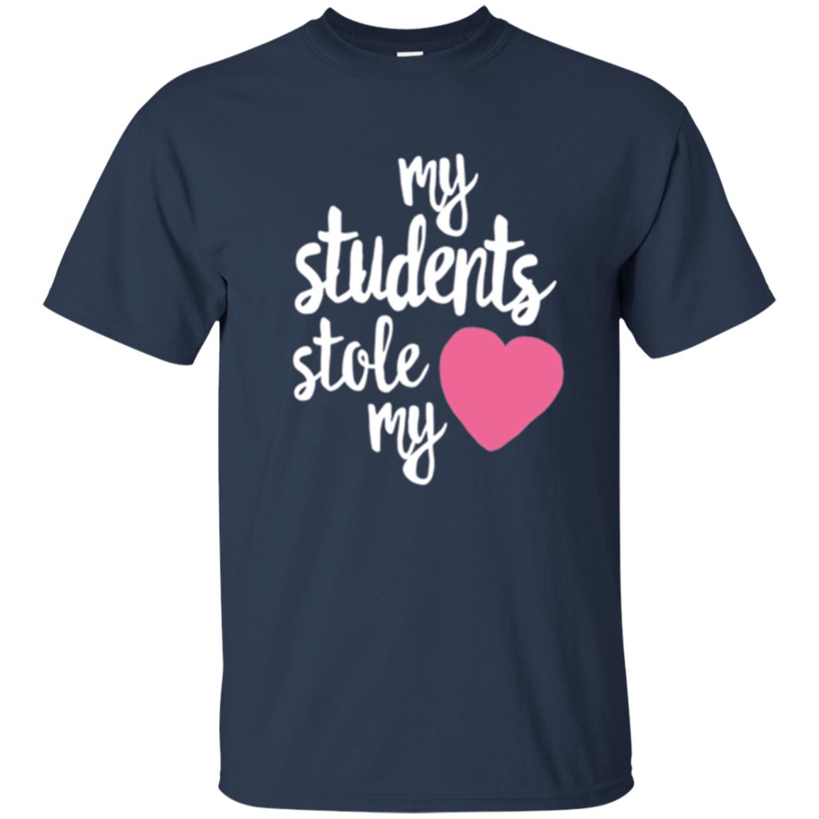 Valentine_s Day T-shirt My Students Stole My Heart Navy