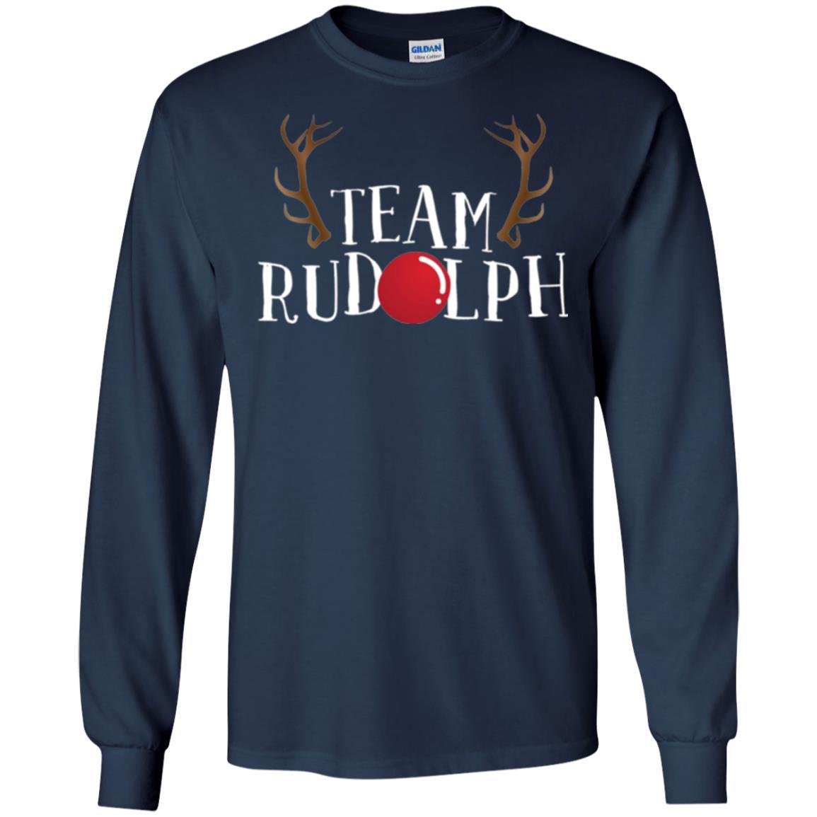 Christmas T-shirt Reindeer Team Rudolph Navy