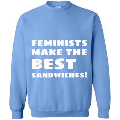 Feminists Make The Best Sandwiches Conversation T-shirt Carolina Blue