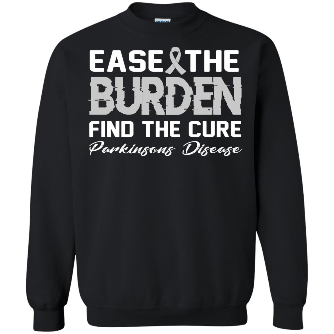 Ease The Burden Find The Cure Parkinson's Awareness T-shirt Black